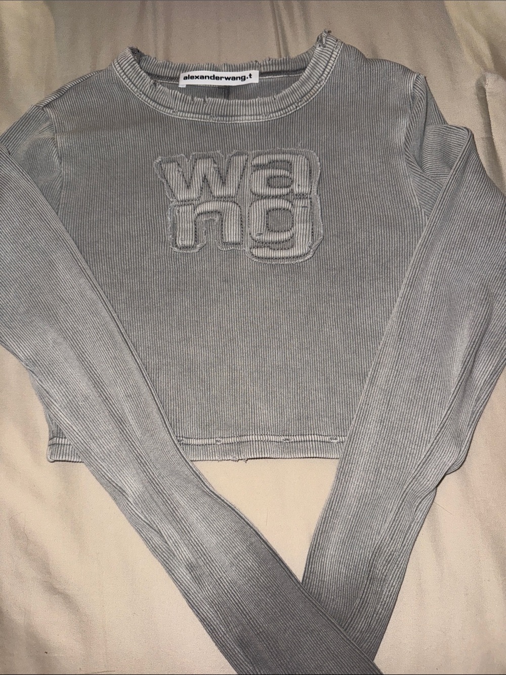 Alexander Wang long sleeve crop top size XS